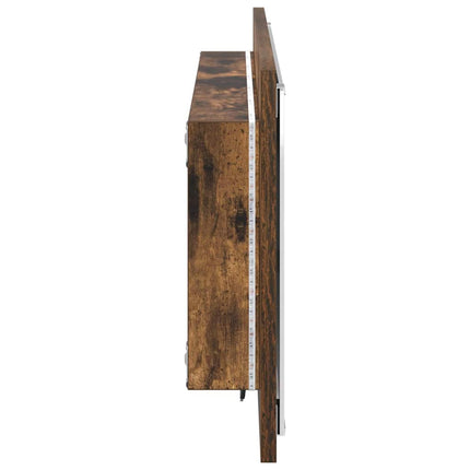 Spegel Väggmonterad Rökt ek 90 x 8,5 x 37 cm Konstruerat trä