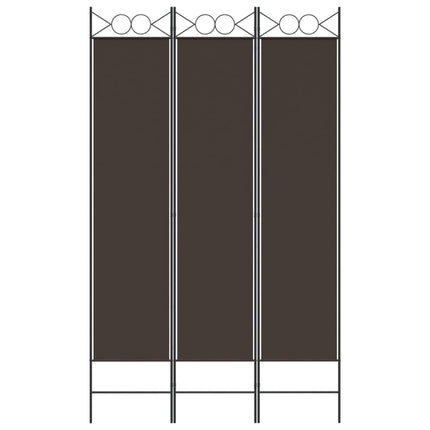 Rumsavdelare 3 paneler brun 120x200 cm tyg