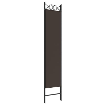 Rumsavdelare 3 paneler brun 120x200 cm tyg