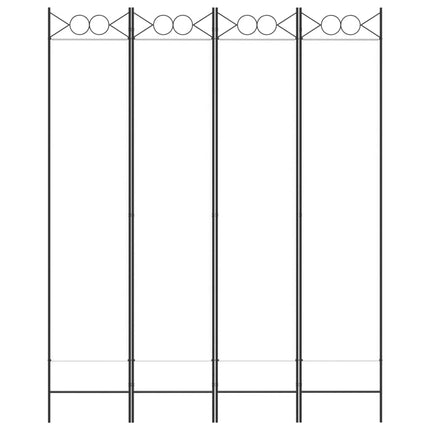 Rumsavdelare 4 paneler vit 160x200 cm tyg