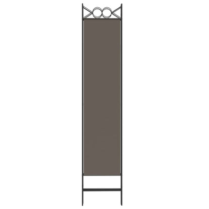 Rumsavdelare 4 paneler antracit 160x200 cm tyg