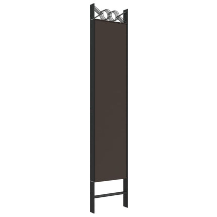 Rumsavdelare 6 paneler brun 240x200 cm tyg