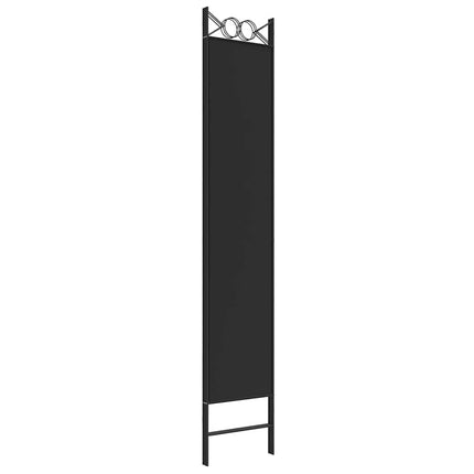 Rumsavdelare 3 paneler 120x220 cm svart tyg