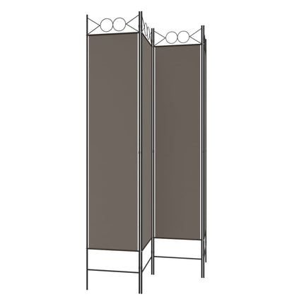 Rumsavdelare 4 paneler antracit 120x220 cm tyg