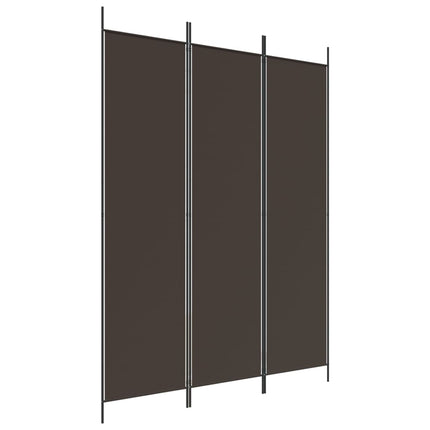 Rumsavdelare 3 paneler 150 x 200 cm brun tyg