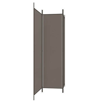 Rumsavdelare 3 paneler antracit 150 x 200 cm tyg
