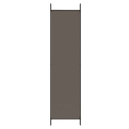 Rumsavdelare 5 paneler antracit 250x200 cm tyg