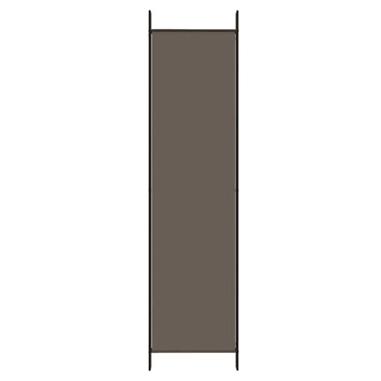 Rumsavdelare 6 paneler antracit 300x200 cm tyg