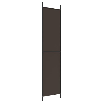 Rumsavdelare 3 paneler 150x220 cm brun tyg