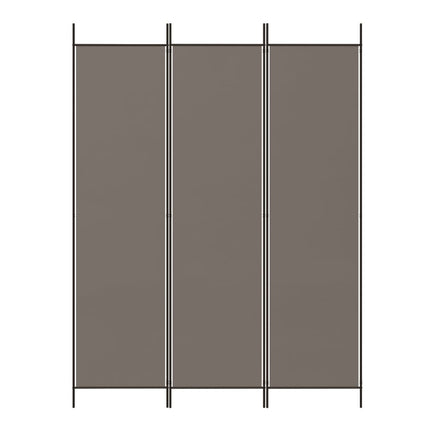 Rumsavdelare 3 paneler antracit 150x220 cm tyg
