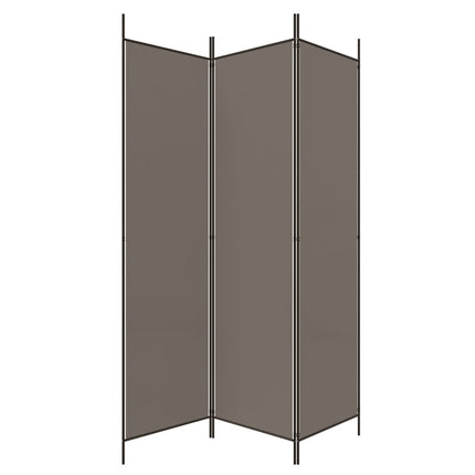 Rumsavdelare 3 paneler antracit 150x220 cm tyg