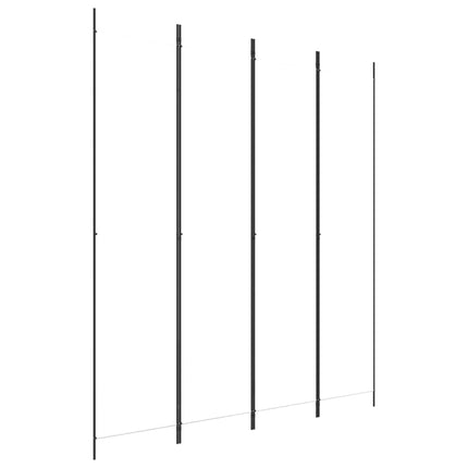 Rumsavdelare 4 paneler vit 200x220 cm tyg