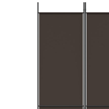 Rumsavdelare 4 paneler brun 200x220 cm tyg