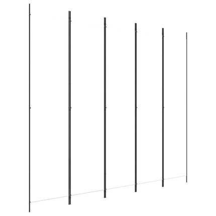Rumsavdelare 5 paneler vit 250x220 cm tyg