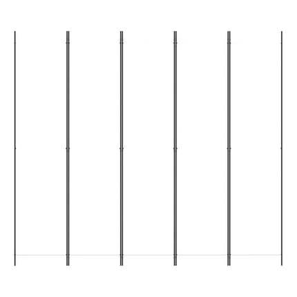 Rumsavdelare 5 paneler vit 250x220 cm tyg