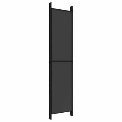 Rumsavdelare 5 paneler svart 250x220 cm tyg