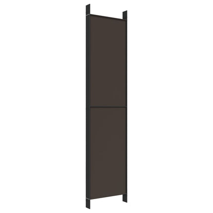 Rumsavdelare 6 paneler brun 300x220 cm tyg