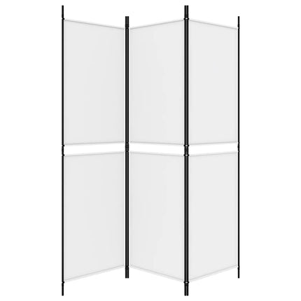 Rumsavdelare 3 paneler vit 150x180 cm tyg