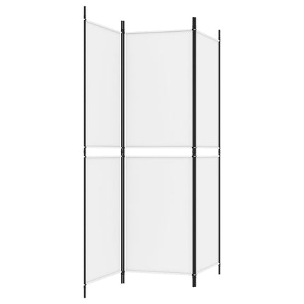 Rumsavdelare 3 paneler vit 150x180 cm tyg