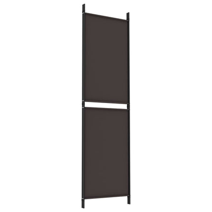 Rumsavdelare 3 paneler brun 150x180 cm tyg