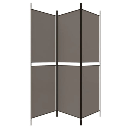 Rumsavdelare 3 paneler antracit 150x180 cm tyg