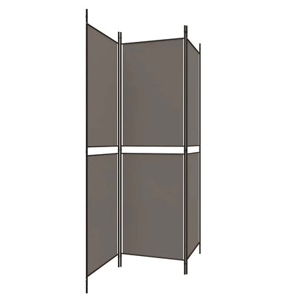 Rumsavdelare 3 paneler antracit 150x180 cm tyg