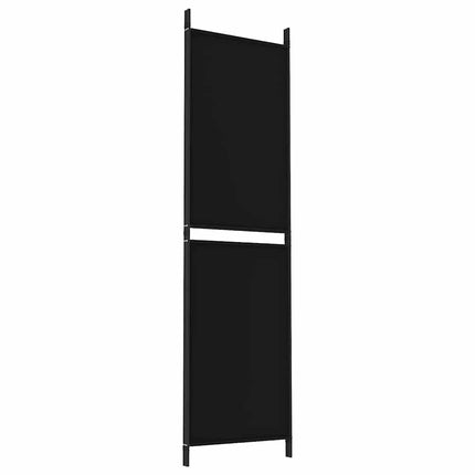 Rumsavdelare 3 paneler svart 150x180 cm tyg
