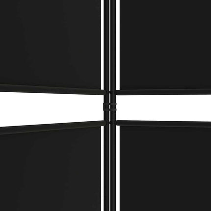 Rumsavdelare 3 paneler svart 150x180 cm tyg