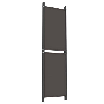 Rumsavdelare 5 paneler brun 250x180 cm tyg