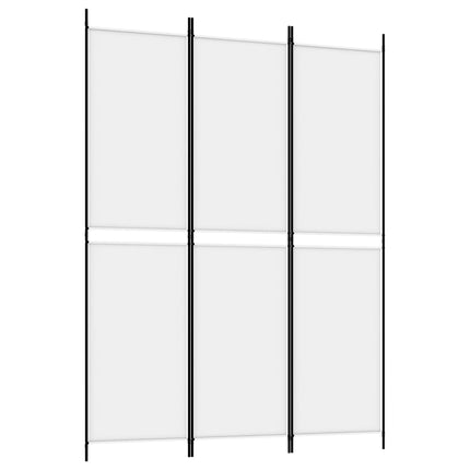Rumsavdelare 3 paneler vit 150x200 cm tyg