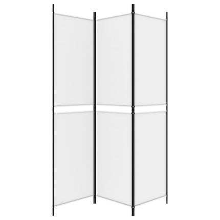 Rumsavdelare 3 paneler vit 150x200 cm tyg