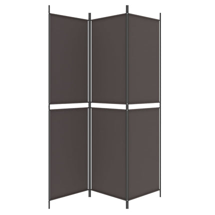 Rumsavdelare 3 paneler 150 x 200 cm brun tyg