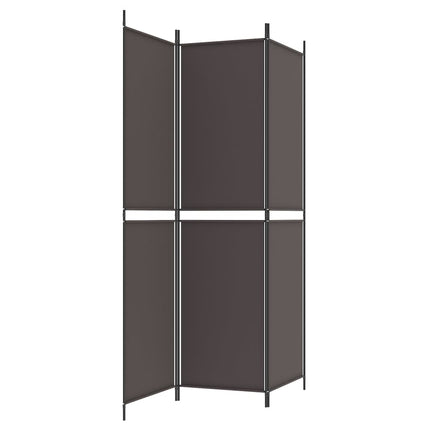 Rumsavdelare 3 paneler 150 x 200 cm brun tyg