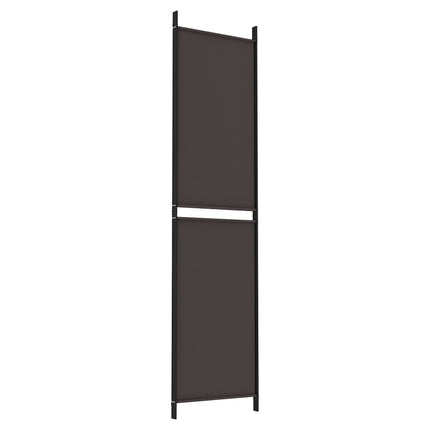Rumsavdelare 3 paneler 150 x 200 cm brun tyg