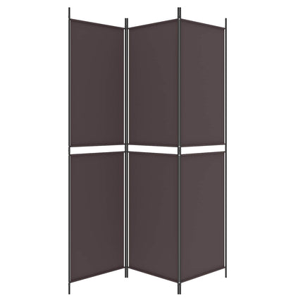 Rumsavdelare 3 paneler 150 x 200 cm brun tyg