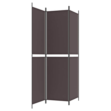Rumsavdelare 3 paneler 150 x 200 cm brun tyg