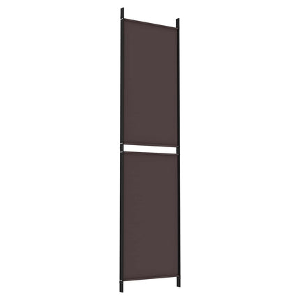 Rumsavdelare 3 paneler 150 x 200 cm brun tyg