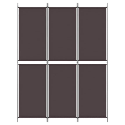 Rumsavdelare 3 paneler 150 x 200 cm brun tyg