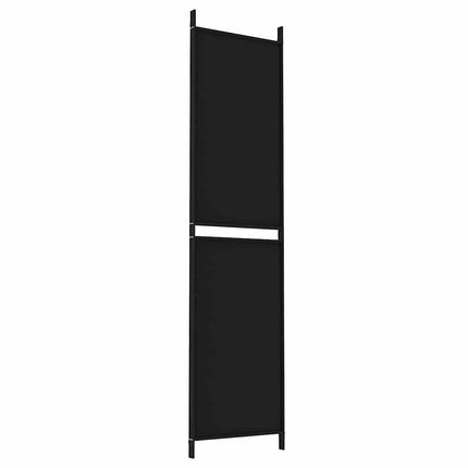 Rumsavdelare 3 paneler 150 x 200 cm svart tyg