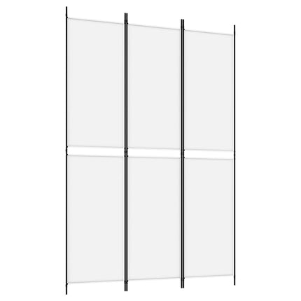 Rumsavdelare 3 paneler vit 150x220 cm tyg
