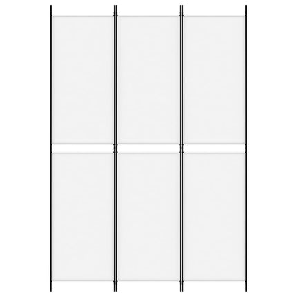 Rumsavdelare 3 paneler vit 150x220 cm tyg
