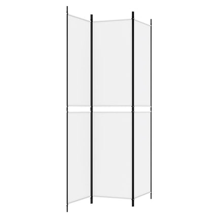 Rumsavdelare 3 paneler vit 150x220 cm tyg
