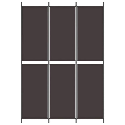 Rumsavdelare 3 paneler 150x220 cm brun tyg