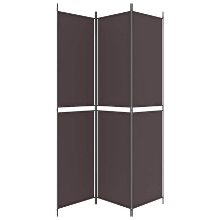 Rumsavdelare 3 paneler 150x220 cm brun tyg