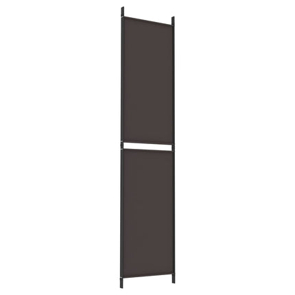 Rumsavdelare 3 paneler 150x220 cm brun tyg