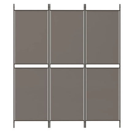 Rumsavdelare 3 paneler antracit 150x220 cm tyg