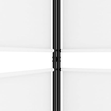 Rumsavdelare 4 paneler vit 200x220 cm tyg