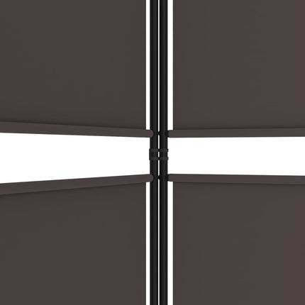 Rumsavdelare 4 paneler brun 200x220 cm tyg