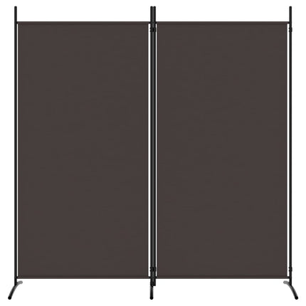 Rumsavdelare 2 paneler brun 175x180 cm tyg