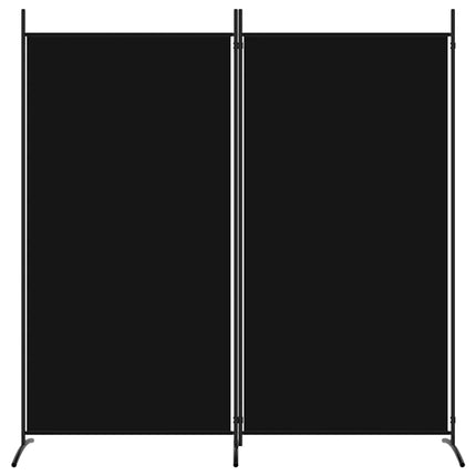 Rumsavdelare 2 panel svart 175x180 cm tyg